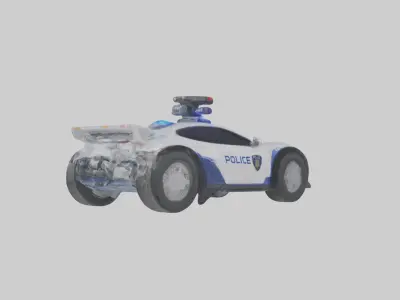Robot version of a police car model 3D model
