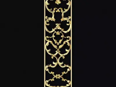 Central decor ornament for furniture 3D model 756