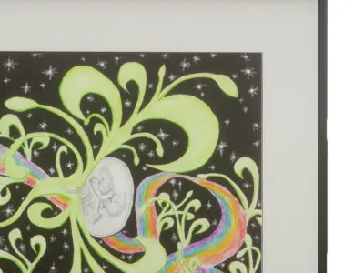 Picture Frame - Love and Live Low-poly 3D model