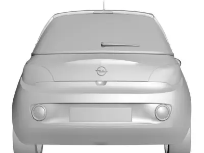 Small city car 3D model