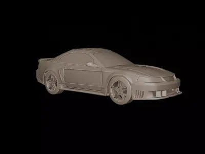 mustang saleen 2001 3d print model 3D print model