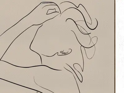 Plaster Two Photo Frame 141 Low-poly 3D model