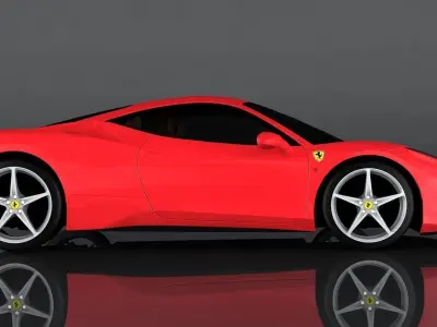 Ferrari 458 Italia Low-poly 3D model