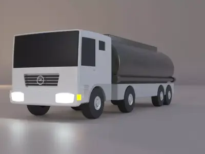 Generic Gas Truck Free low-poly 3D model
