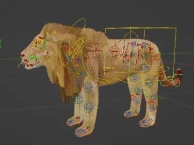 Lion for game 3D model
