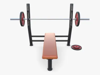Olympic flat bench 3D model