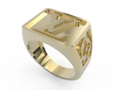 Louis vuitton LV ring men man 3D print model