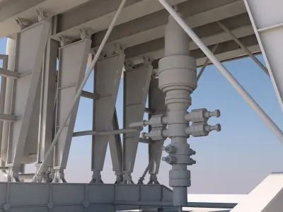 Oil platform 3D model