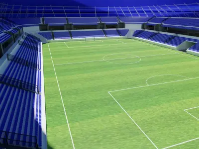 Football Stadium Low-poly 3D model