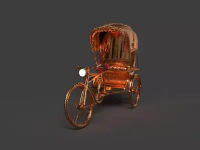 Chinese rickshaw  3D model