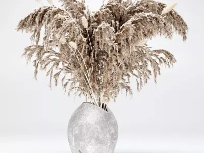 Bouquet05 Dry Pampas 3D model