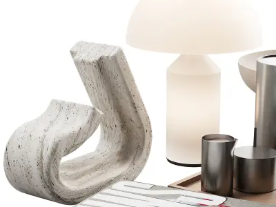 119 decorative set 032 american style neutral decor P01 3D model