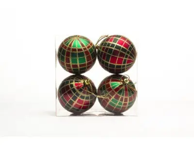 Polypropylene Plaid Ball Ornament 3D model
