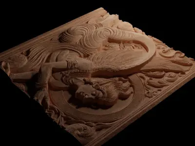 Jinni CNC 3d Print High Relief Sand Casting 3D print model