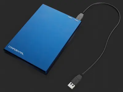 Generic External Hard Drive Storage - GameReady Low-poly 3D model