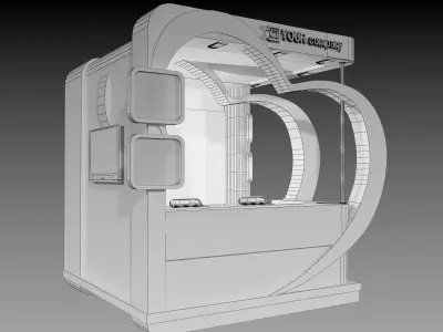 Booth Exhibition Stand a433 3D model