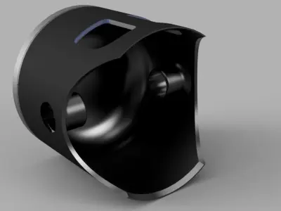 Piston front of camera Low-poly 3D model