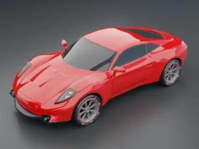 Eterox generic sports car concept 3D model