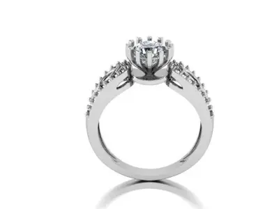  Ring Use For  Moissanite Diamonds 3D print model