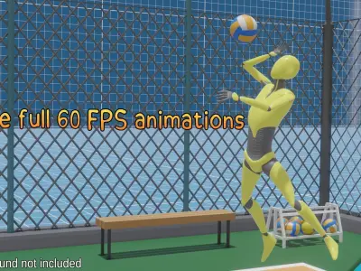 Volley-ball animations - Motion Cast14 Vol1 3D model