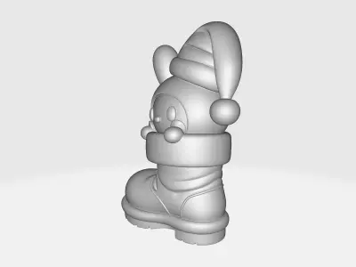 Hello Kitty Christmas Boot Figurine Kawaii Bunny Ornament 3D print model