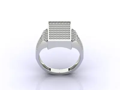 Print Ready STL 3DM  Gents Rings Diamond Men Ring  3D print model 39