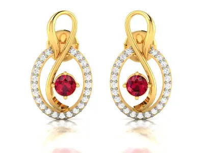 Unique Diamonds earrings 3D print model purchase