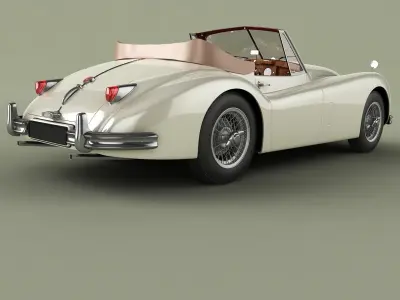 Jaguar XK140 Drophead 3D model