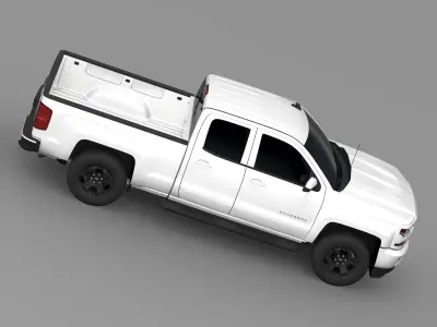 Chevrolet Silverado LT Z71 Double Cab GMTK2 Standart Box 2016 3D model