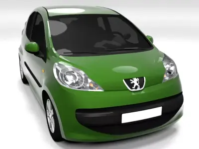 PEUGEOT 107 3D LOWPOLY Low-poly 3D model