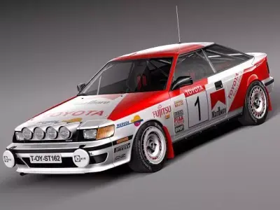 Toyota Celica -1985-1989 st165 RALLY 3D model