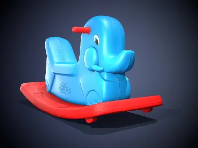 Little fingers Kids Elephant Rocker 3D model