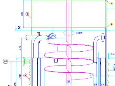 Mixer in ID1410 Vessel 875 kPa Drawing 3D model