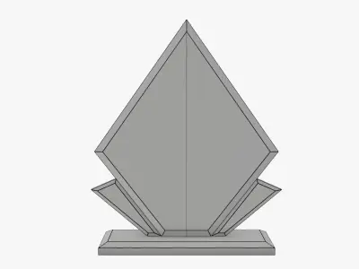 Glass trophy 01 Low-poly 3D model