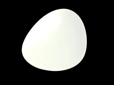 Egg shape plate 3D model