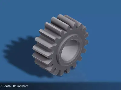 18-Tooth Spur Gear 03 3D print model