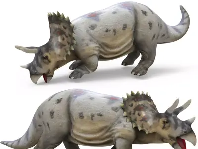 3D Realistic Triceratops Rigged and Animated  Low-poly 3D model