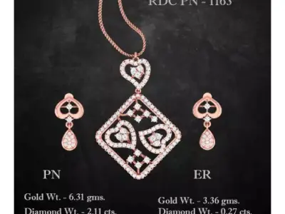 Pendant Earrings combo - 1163 3D print model