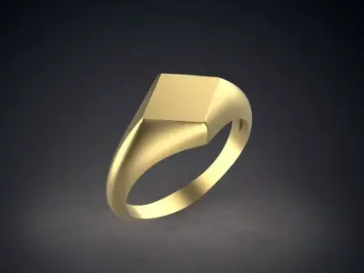 signet man ring 3D print model