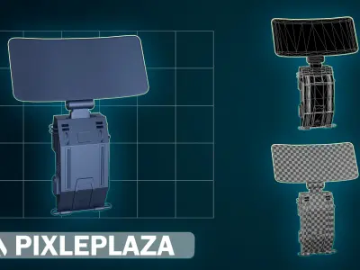 10 SCI-FI CONTROL PANEL GAME READY 3D model