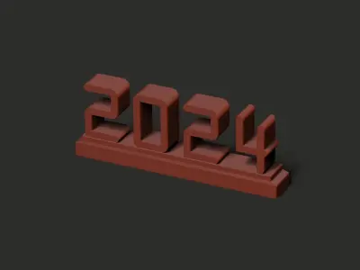 2024 new year 3D print model