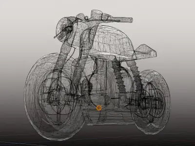 High Quality 3D Motorcycle Model-Available in Multiple Formats Low-poly 3D model