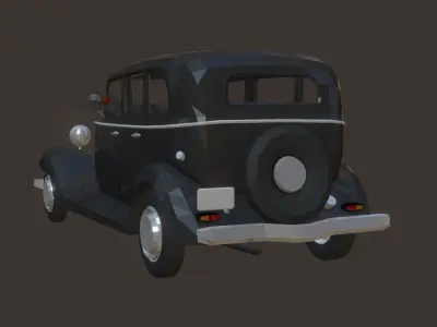 30s car Low-poly 3D model