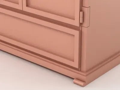 Designer Tall Cupboard 3D model