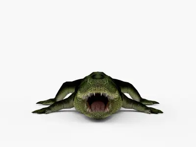 Low Poly Crocodiles Pack 3D Model 3D model