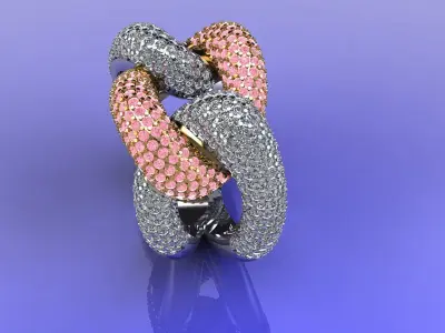 GOLD RINGS CHRISTIAN DIOR 3D print model