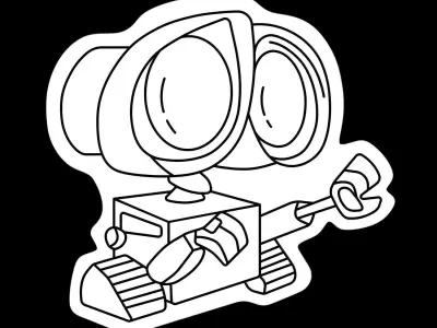 Wall-E Neon Sign 3D model