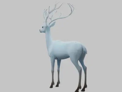 3D Deer Patronus Model - Magical Protector Animal Low-poly 3D model