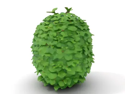Leafy Bush Sphere model pack Low-poly 3D model