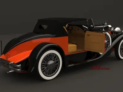 packard 3d model vintage car 3D model